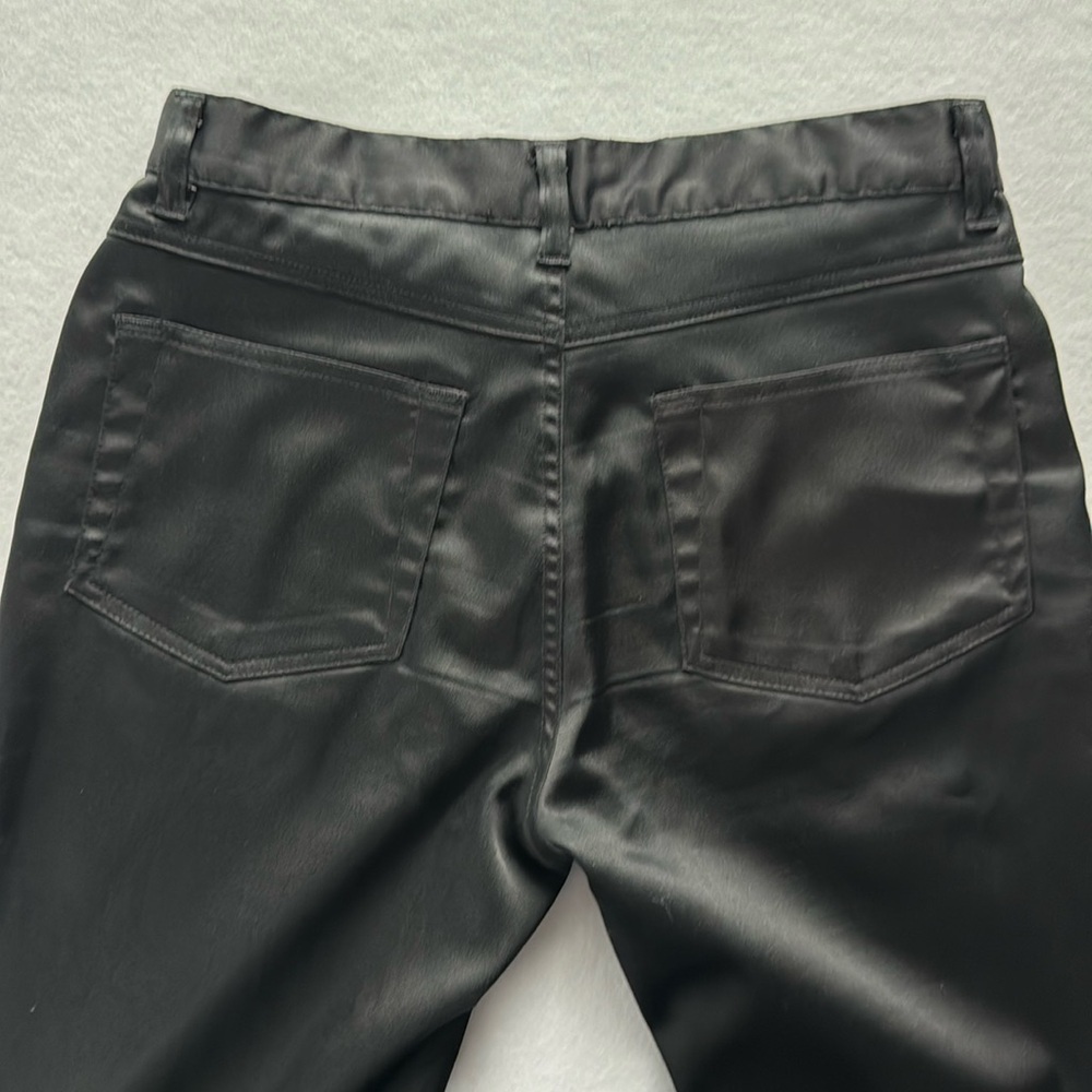 Arizona Jeans Black Satin Flare Casual Dress Party Pants Y2K Women Sz 5 - Picture 5 of 7